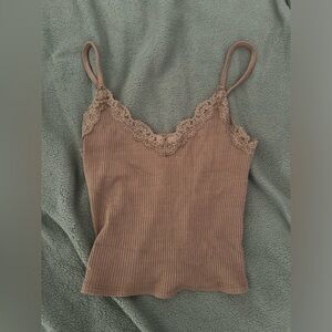 Garage brown lace tank top🤎🤎